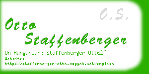 otto staffenberger business card